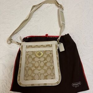 Coach Fabric Cross-Over Bag and Dust Cover Bag.  New w/o tag.
